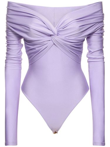 Kendall Off The Shoulder Lycra Bodysuit - THE ANDAMANE - Modalova