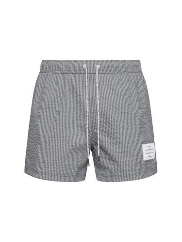 Bañador Shorts De Seersucker - THOM BROWNE - Modalova