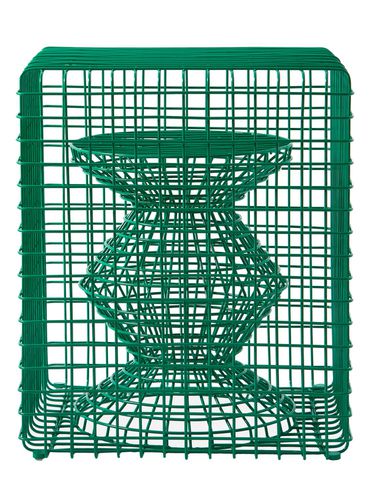 Zig Zag Green Wire Stool - POLSPOTTEN - Modalova