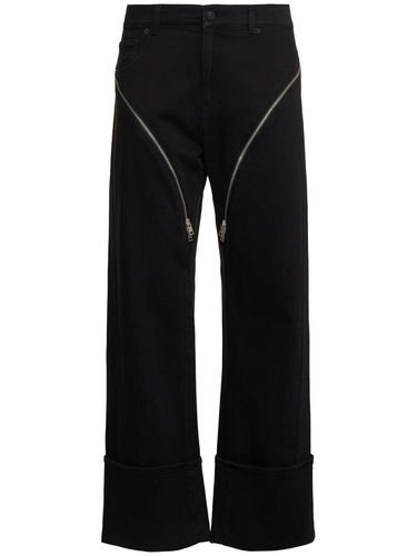 Baggy Cotton Denim Zipped Jeans - MUGLER - Modalova