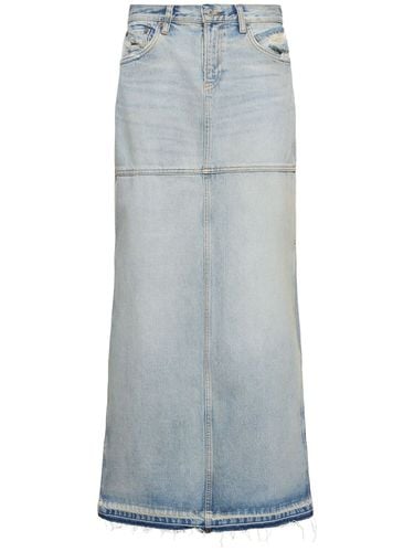 Mid Rise Slit Cotton Denim Midi Skirt - RE/DONE - Modalova