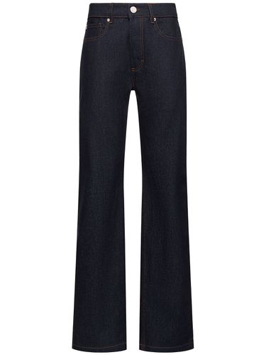 Straight Mid Rise Cotton Jeans - AMI PARIS - Modalova