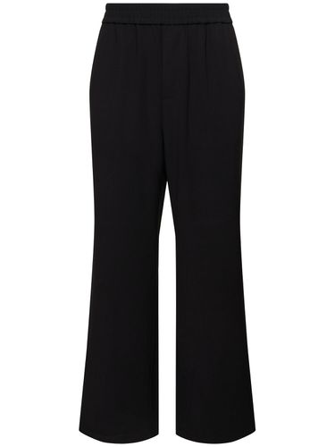 Wool Blend Wide Pants - AMI PARIS - Modalova