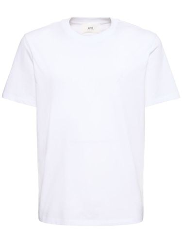 Logo Cotton T-shirt - AMI PARIS - Modalova