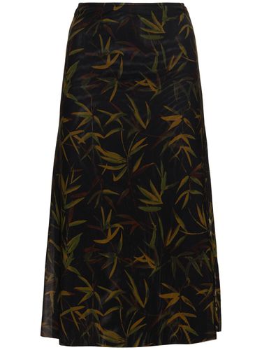 Printed Stretch Tech Midi Skirt - WEWOREWHAT - Modalova