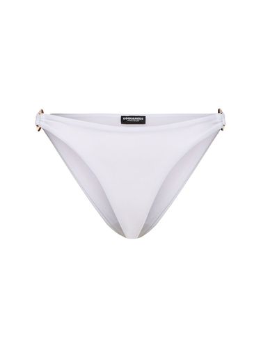 Lycra Bikini Bottoms W/ Side Rings - DSQUARED2 - Modalova