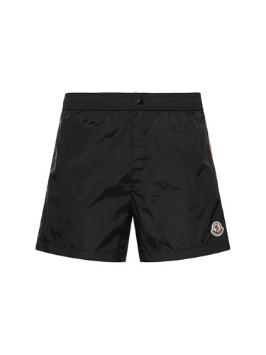 Shorts Mare In Nylon Con Logo - MONCLER - Modalova