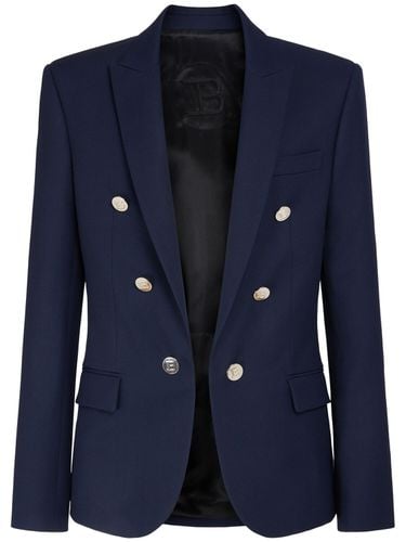 Blazer Aus Wolltwill - BALMAIN - Modalova