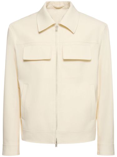 Wool Blend Zipped Overshirt - LARDINI - Modalova