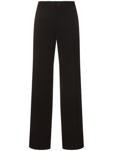 Cotton Blend Straight Pants - DOLCE & GABBANA - Modalova