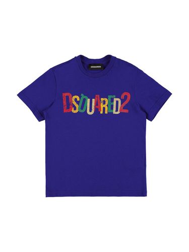 Camiseta De Jersey De Algodón Estampada - DSQUARED2 - Modalova