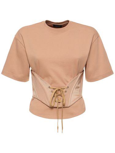 Camiseta Corsé De Jersey De Algodón - MUGLER - Modalova