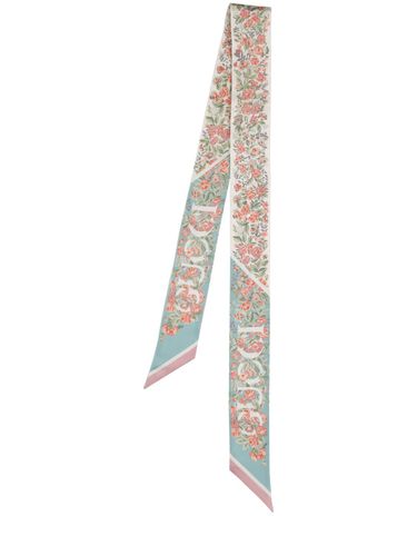 Foulard In Seta Con Stampa Floreale - GUCCI - Modalova