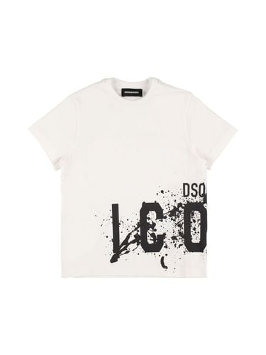 Bedrucktes T-shirt Aus Baumwolljersey - DSQUARED2 - Modalova