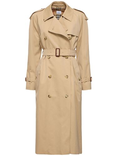 Trench De Gabardina De Algodón - BURBERRY - Modalova