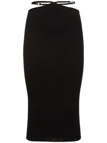 Cutout Cotton Blend Knit Midi Skirt - AMIRI - Modalova