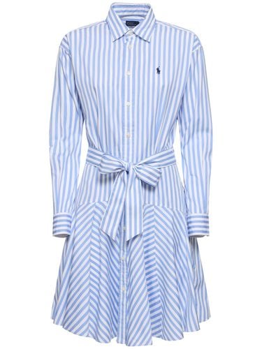 Striped Long Sleeve Poplin Mini Dress - POLO RALPH LAUREN - Modalova