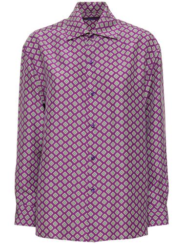 Cagney Printed Silk Shirt - RALPH LAUREN COLLECTION - Modalova