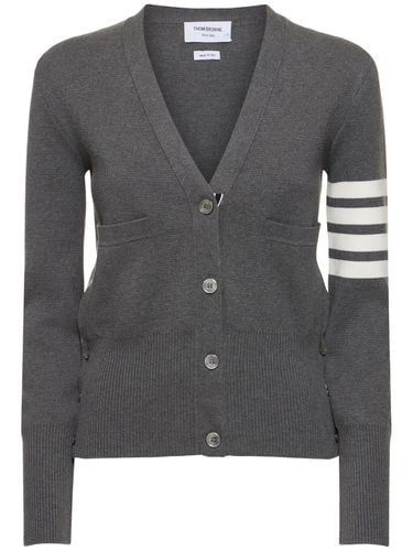 Cardigan In Cotone Milano - THOM BROWNE - Modalova