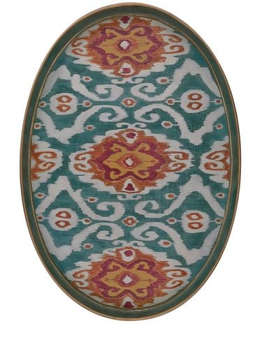 Vassoio Ikat In Ferro Dipinto A Mano - LES OTTOMANS - Modalova