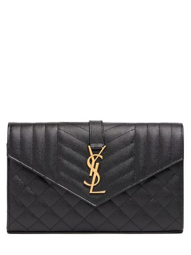 Brieftasche Aus Gestepptem Leder Mit Monogramm - SAINT LAURENT - Modalova