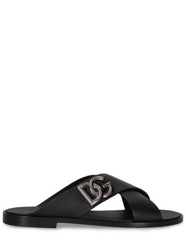 Sandalias De Piel - DOLCE & GABBANA - Modalova