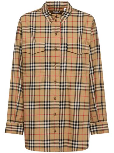 Camicia Turnstone Icon In Popeline Stretch - BURBERRY - Modalova