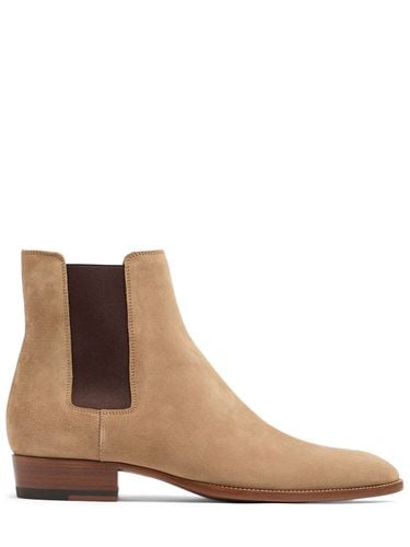 Mm Wyatt Suede Boots - SAINT LAURENT - Modalova