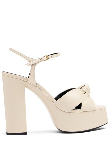 Mm Bianca Leather Platform Sandals - SAINT LAURENT - Modalova