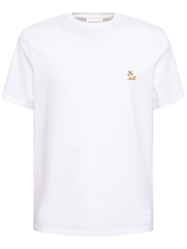 T-shirt Aus Baumwolle Mit Patch „chillax Fox“ - MAISON KITSUNÉ - Modalova