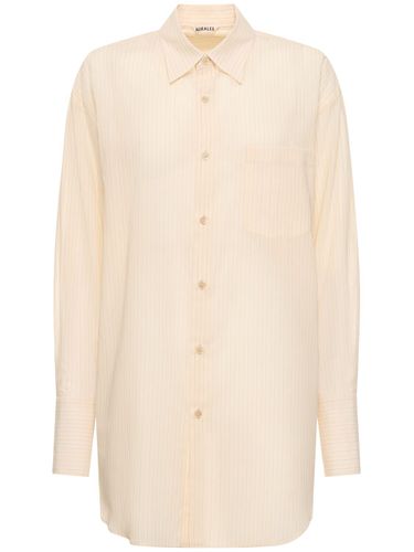 Striped Organza Cotton Shirt - AURALEE - Modalova