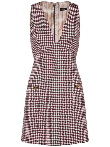 Wool Blend Suiting Sleeveless Mini Dress - ETRO - Modalova