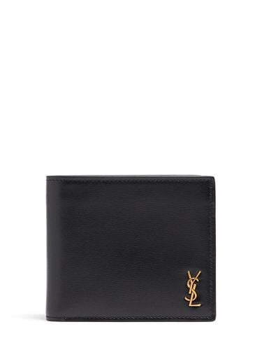 Cartera De Piel Con Monograma - SAINT LAURENT - Modalova