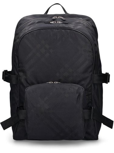 Check Print Jacquard Backpack - BURBERRY - Modalova