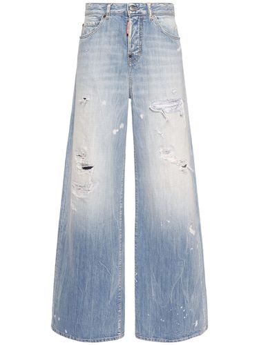 Jeans Larghi Vita Media Traveller In Denim - DSQUARED2 - Modalova