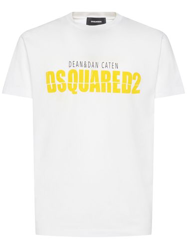 Camiseta De Algodón Estampado - DSQUARED2 - Modalova