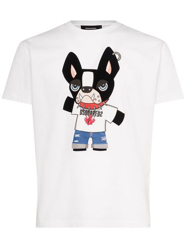 Camiseta De Algodón Estampado - DSQUARED2 - Modalova