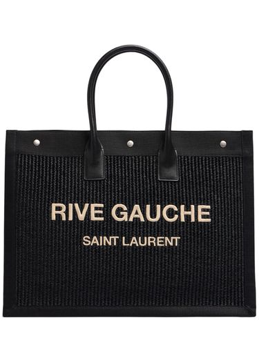 Bolso Rive Gauche De Rafia - SAINT LAURENT - Modalova