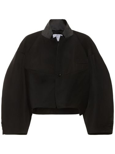 Chaqueta Cruzada De Lana - SACAI - Modalova