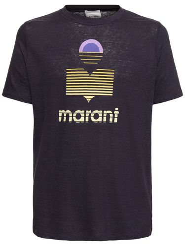 Camiseta De Jersey De Lino Con Logo - MARANT - Modalova