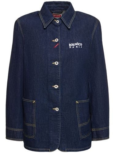 Chaqueta De Denim De Algodón - KENZO PARIS - Modalova