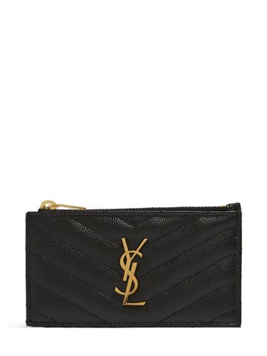 Tasche Aus Narbleder Mit Monogramm - SAINT LAURENT - Modalova