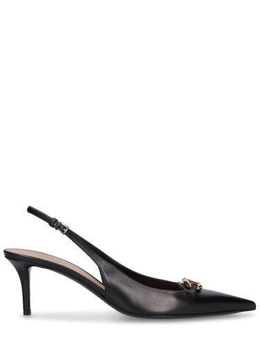 Mm Moon Logo Leather Heels - VALENTINO GARAVANI - Modalova