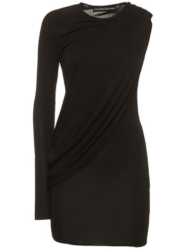 Draped Viscose Jersey Mini Dress - ANDREADAMO - Modalova