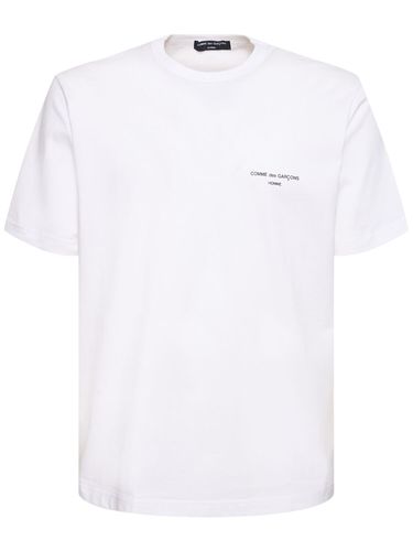 Printed Logo Cotton T-shirt - COMME DES GARÇONS HOMME - Modalova