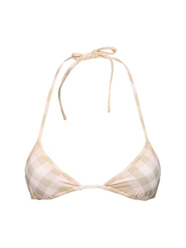 Check Lycra Triangle Bikini Top - BURBERRY - Modalova