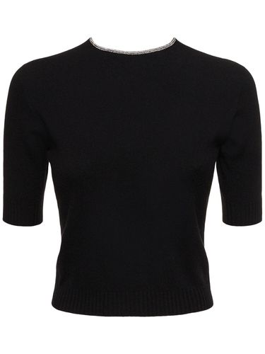 Single Jersey Embellished Top - GIORGIO ARMANI - Modalova