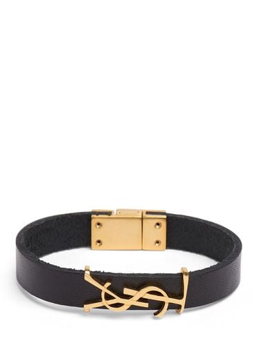 Bracciale Ysl In Pelle - SAINT LAURENT - Modalova