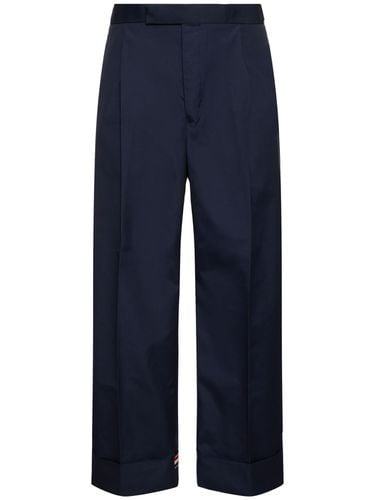 Cotton Blend Pants - THOM BROWNE - Modalova