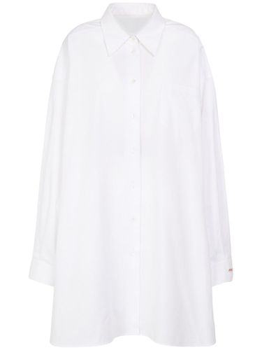 Camisa Larga De Popelina De Algodón - MAISON MARGIELA - Modalova